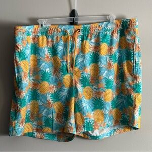 Member’s Mark Tropical Pineapple Print Men's Swim Shorts XXL